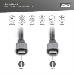 USB-C 4.Gen3 - USB-C-verbindingskabel, 1m - Afbeelding 5