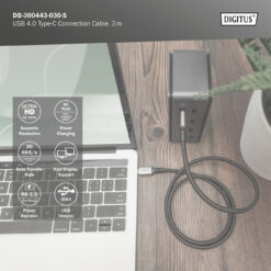 USB-C 4 Gen2- USB-C-verbindingskabel, 3m - Afbeelding 7