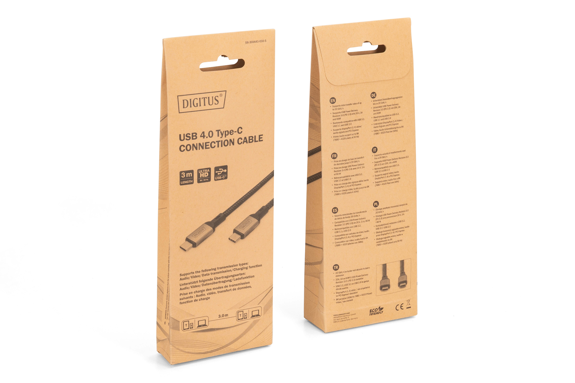 USB-C 4 Gen2- USB-C-verbindingskabel, 3m - Afbeelding 8