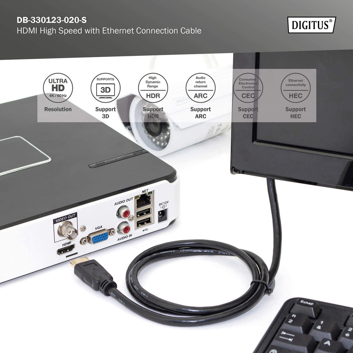 HDMI High-Speed met Ethernet aansluitkabel - Afbeelding 8