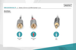 Audioadapterkabel, 3,5 mm jackplug naar cinch - Afbeelding 4