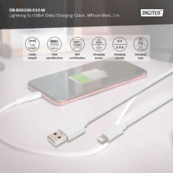 Lightning-naar-USB A-gegevens-/oplaadkabel, MFI-gecertificeerd - Afbeelding 4