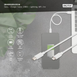 USB-C - Lightning data-/oplaadkabel, MFI-gecertificeerd, 2m - Afbeelding 6