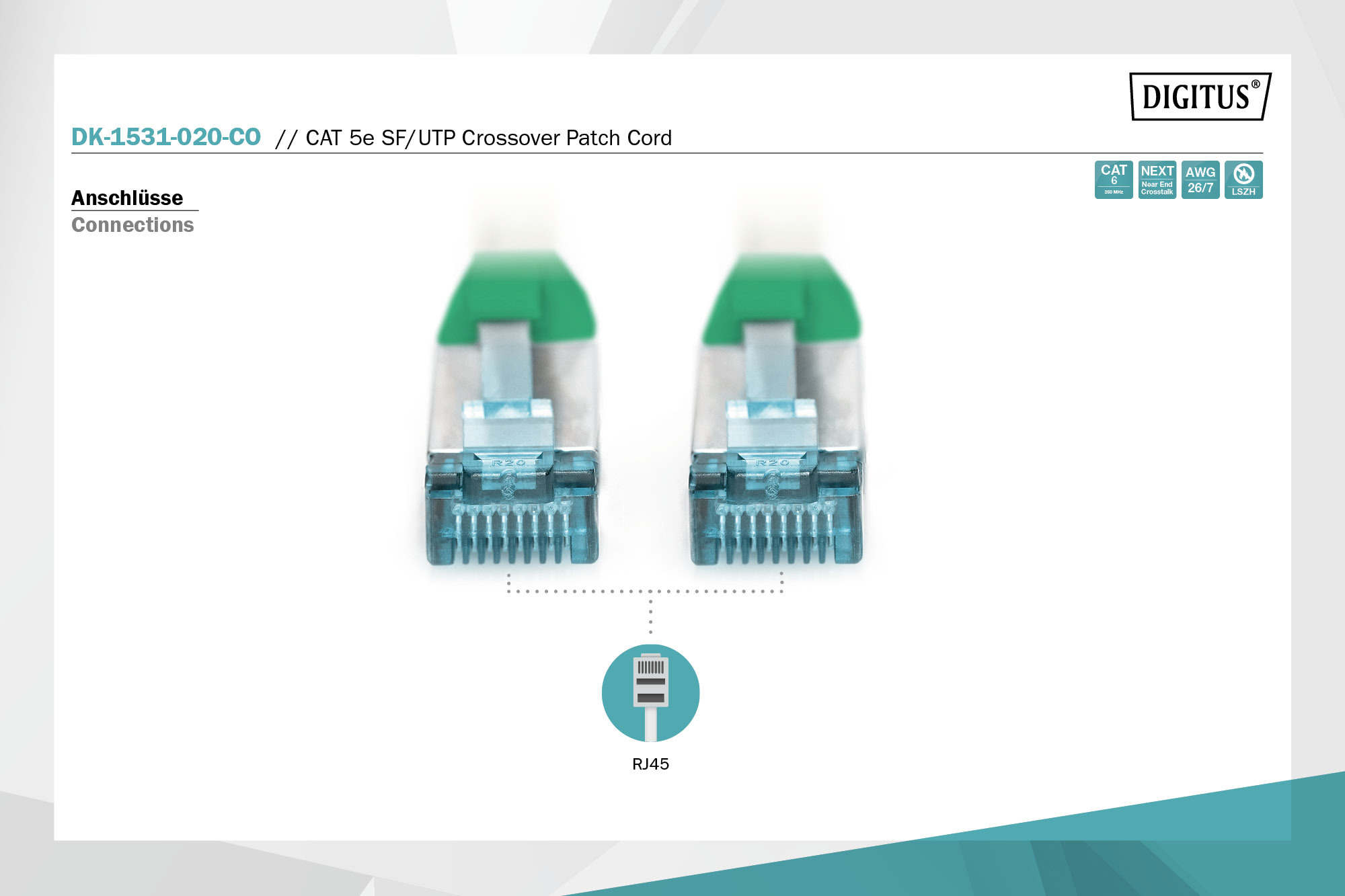 Premium CAT 5e F-UTP Crossover Patchkabel - Afbeelding 3