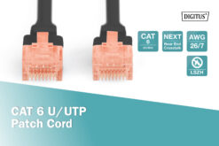 CAT 6 U/UTP-patchkabel, 0,25 m, zwart, LSZH - Afbeelding 3