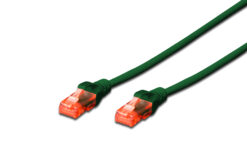 CAT 6 U/UTP-patchkabel, 0,25 m, groen, LSZH