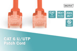 CAT 6 U/UTP-patchkabel, 0,25 m, rood, LSZH - Afbeelding 3