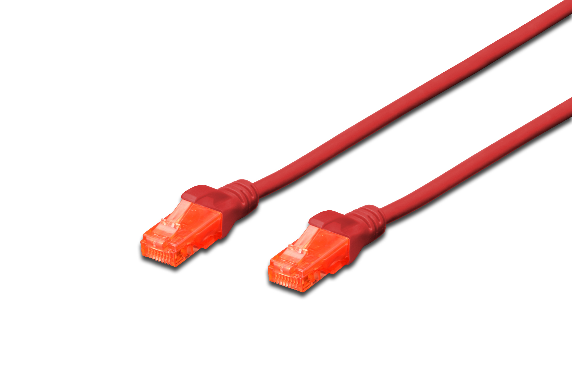CAT 6 U/UTP-patchkabel, 0,25 m, rood, LSZH