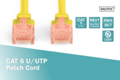 CAT 6 U/UTP-patchkabel, 0,25 m, geel, LSZH - Afbeelding 4