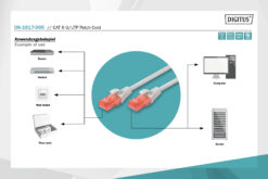 CAT 6 U/UTP-patchkabel, 0,5 m, grijs, LSZH - Afbeelding 3