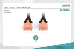 Alternative view of CAT 6 U/UTP-patchkabel, 5 m, zwart, LSZH