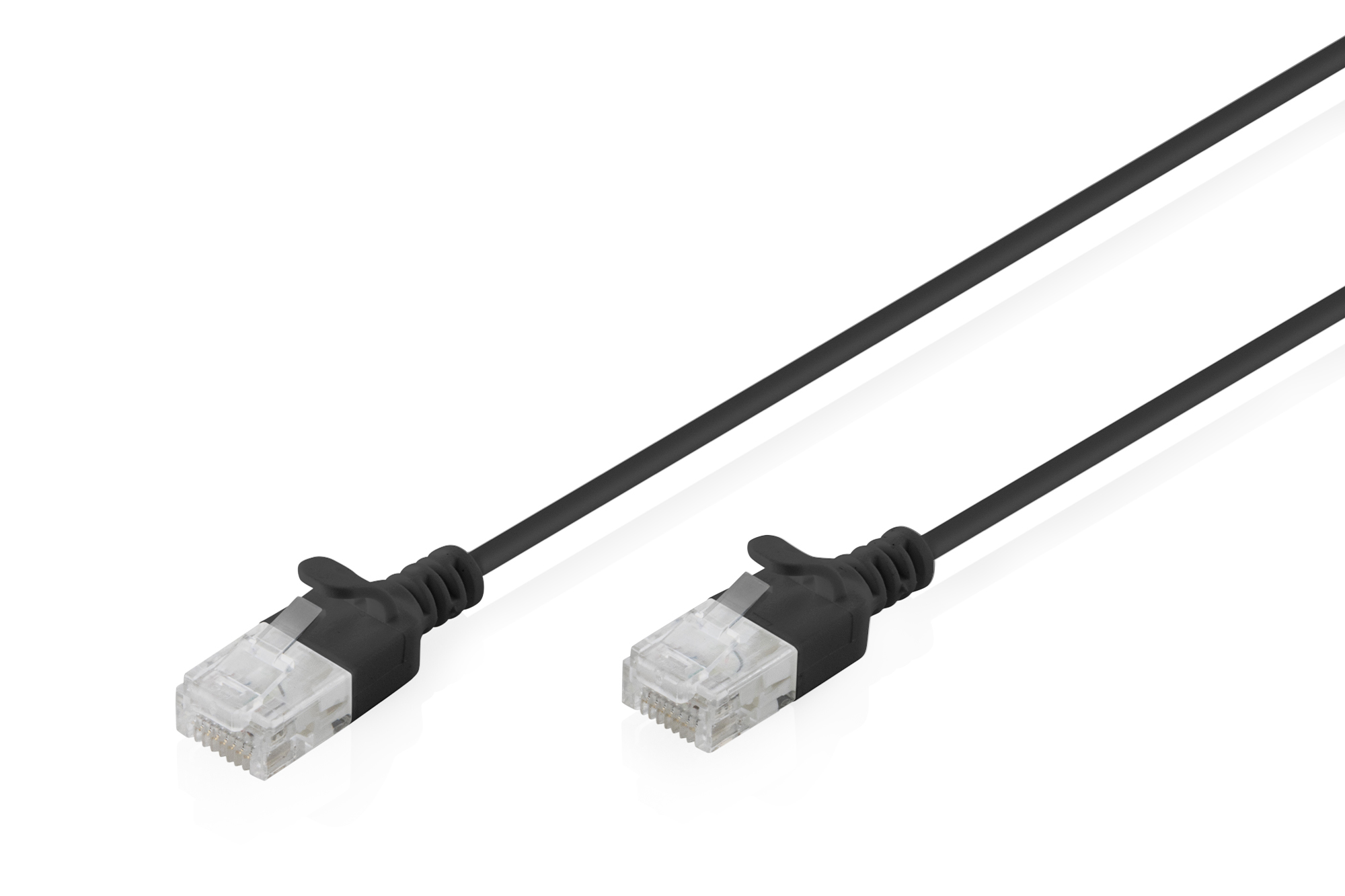 CAT 6 U-UTP Slim patchkabel, 0,3 m, zwart