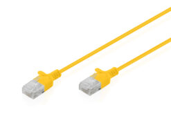 CAT 6 U-UTP Slim patchkabel, 0,5 m, geel