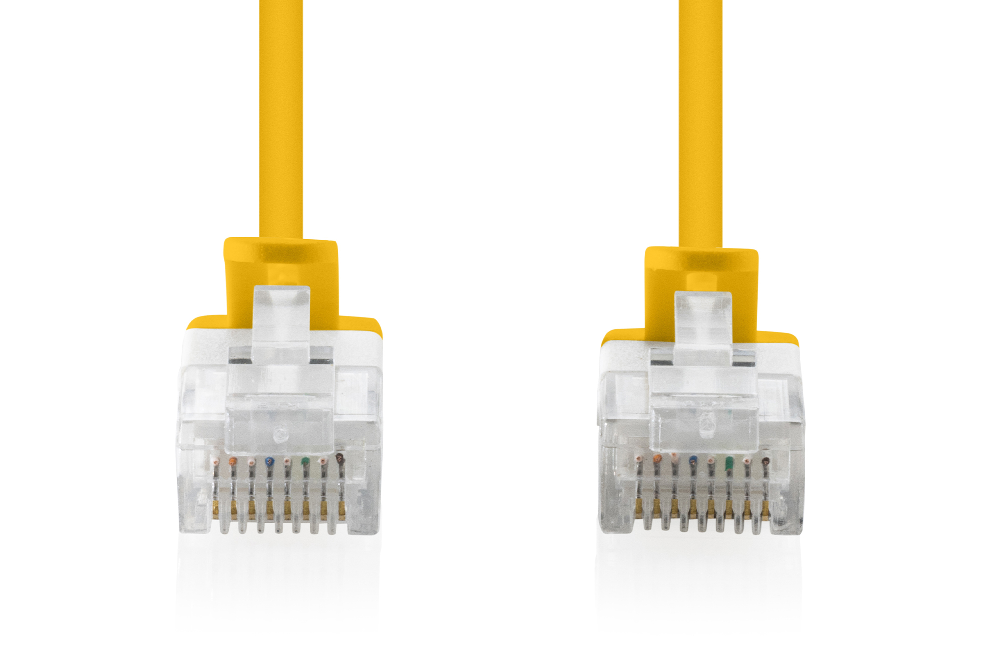 CAT 6 U-UTP Slim patchkabel, 1 m, geel - Afbeelding 2