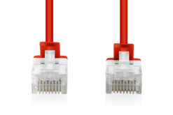 Alternative view of CAT 6 U-UTP Slim patchkabel, 1,5 m, rood, 10 stuks