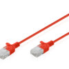 CAT 6 U-UTP Slim patchkabel, 3 m, rood