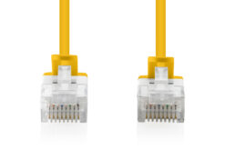 Alternative view of CAT 6 U-UTP Slim patchkabel, 5 m, geel