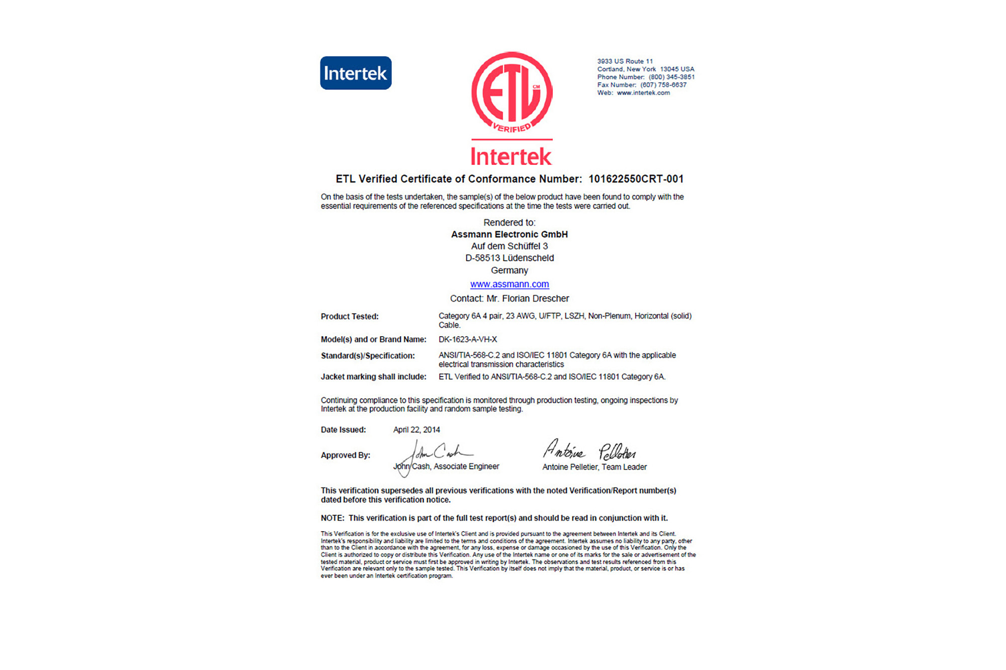 CAT 6A U-FTP gevlochten paar installatiekabel - Afbeelding 5