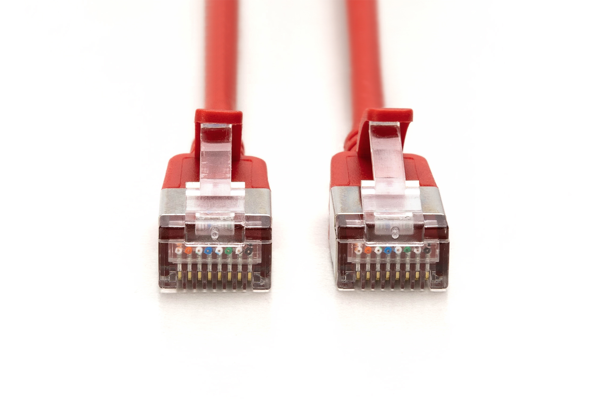 CAT 6A F-FTP Slim patchkabel, 0,3 m, rood, 10 stuks - Afbeelding 2
