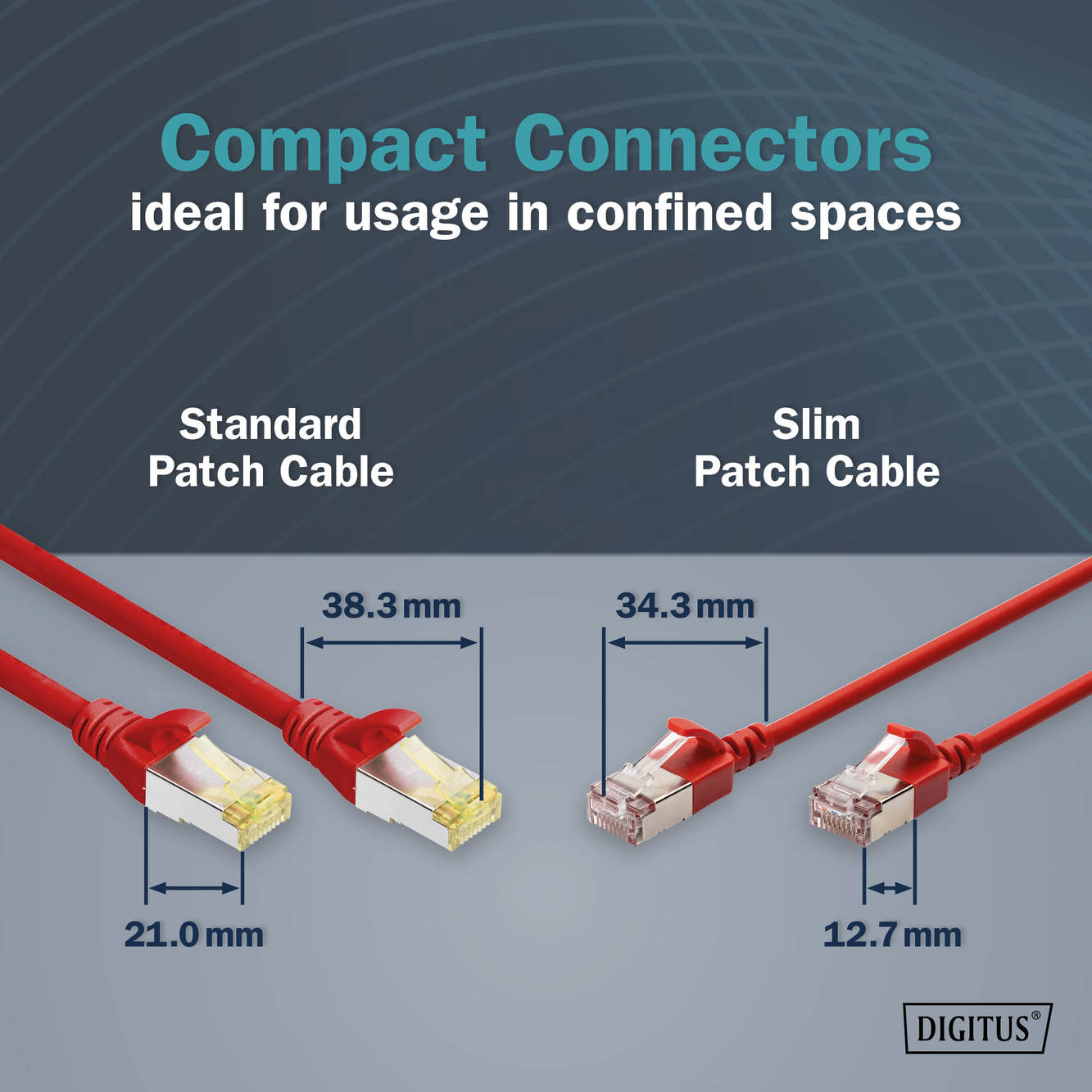 CAT 6A F-FTP Slim patchkabel, 0,3 m, rood, 10 stuks - Afbeelding 5