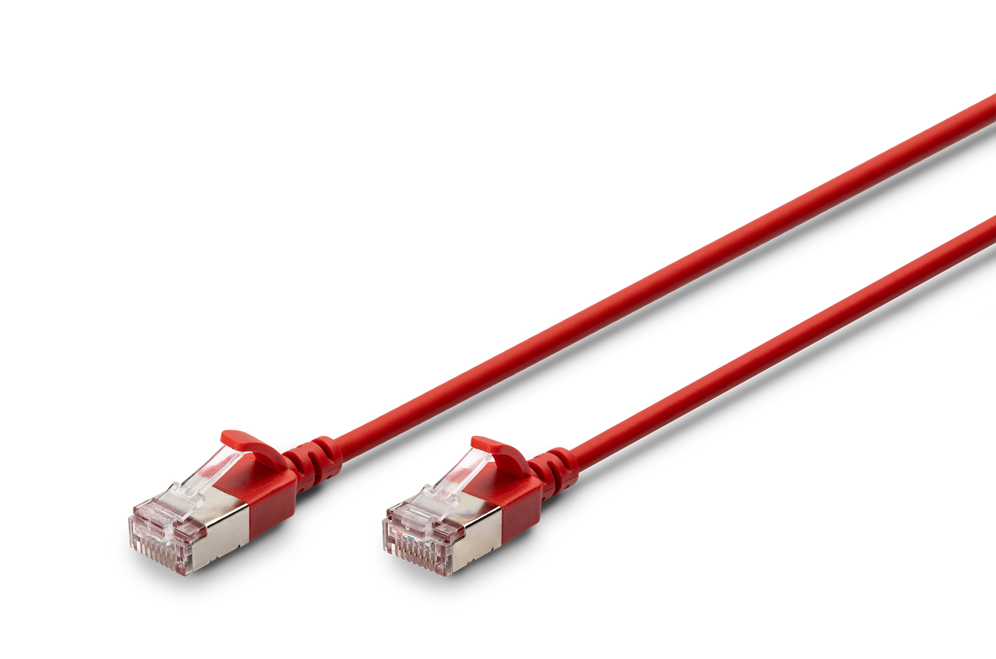 CAT 6A F-FTP Slim patchkabel, 0,3 m, rood