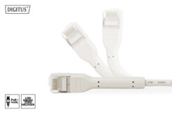 CAT 6A F-FTP haakse patchkabel, koper, 0,5 m, grijs, 10 stuks - Afbeelding 5