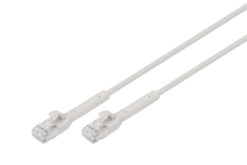 CAT 6A F-FTP haakse patchkabel, koper, 0,5 m, grijs