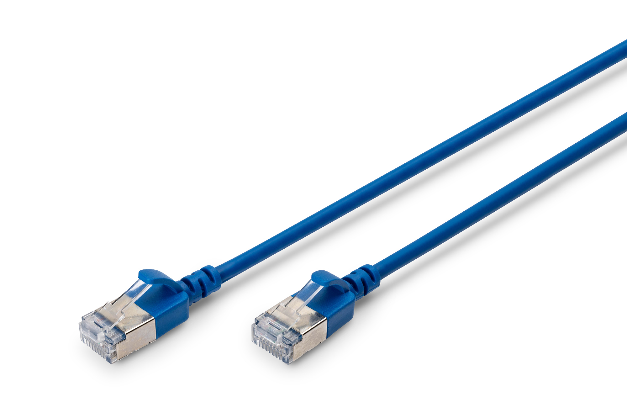 CAT 6A F-FTP Slim patchkabel, 0,5m, blauw