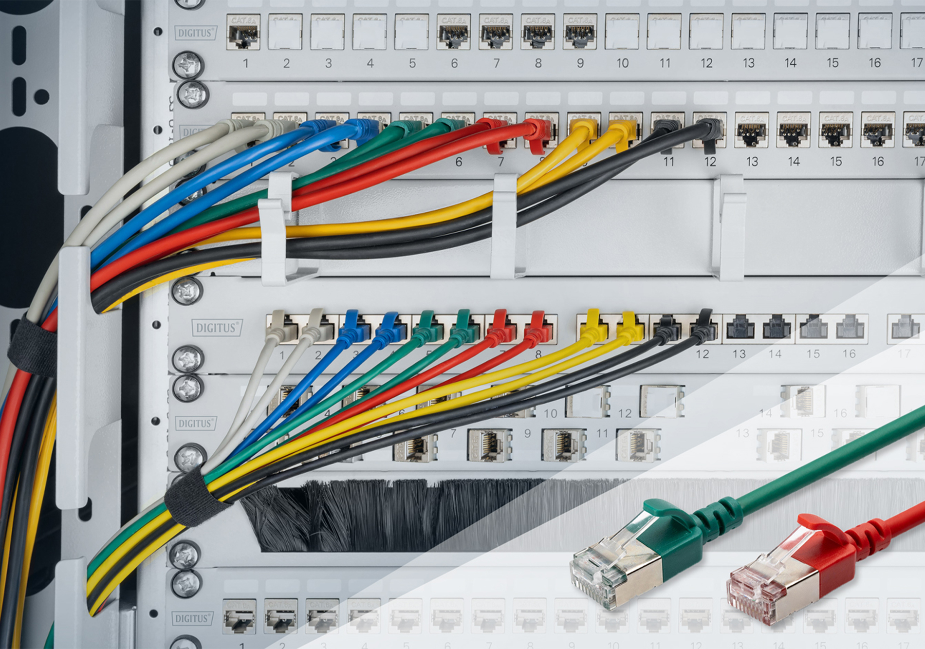 CAT 6A F-FTP Slim patchkabel, 0,5m, grijs - Afbeelding 4