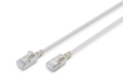 CAT 6A F-FTP Slim patchkabel, 0,5m, grijs