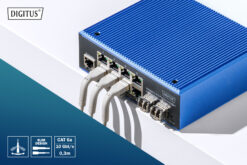 CAT 6A F-FTP haakse patchkabel, koper, 1 m, grijs, 10 stuks - Afbeelding 4