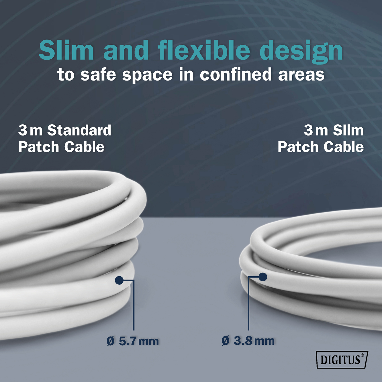 CAT 6A F-FTP Slim patchkabel, 1,5 m, grijs, 10 stuks - Afbeelding 6
