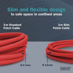 CAT 6A F-FTP Slim patchkabel, 1,5 m, rood, 10 stuks - Afbeelding 6