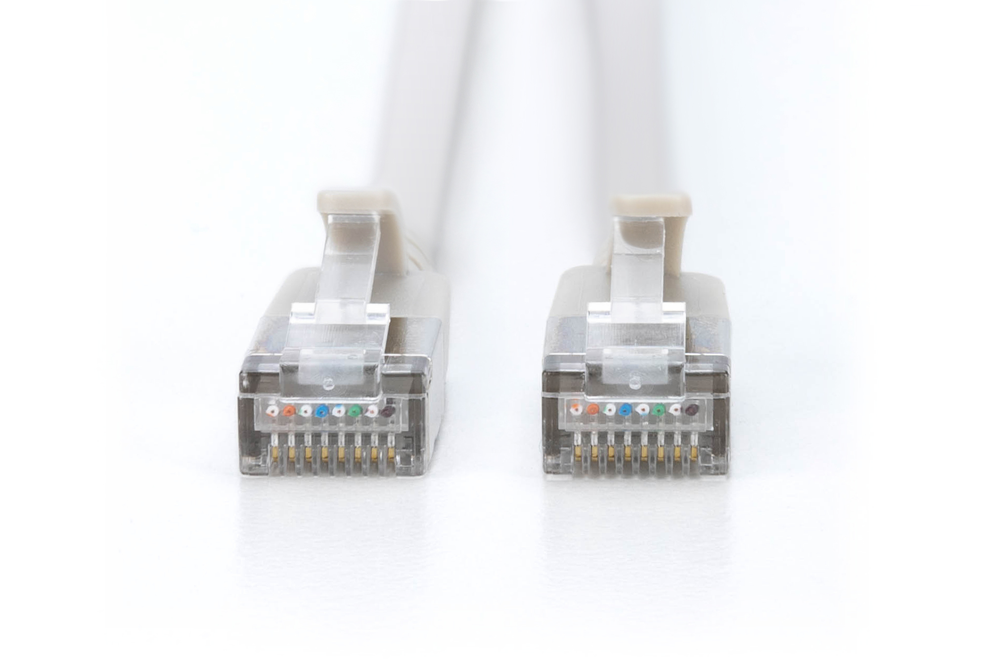 CAT 6A F-FTP Slim patchkabel, 3 m, grijs, 10 stuks - Afbeelding 2