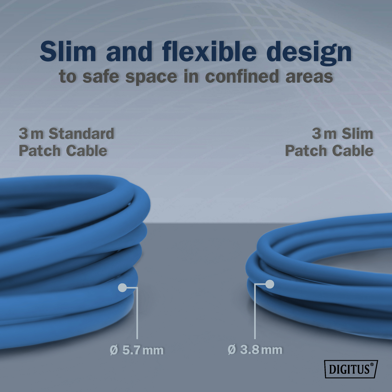 CAT 6A F-FTP Slim patchkabel, 3 m, blauw, 10 stuks - Afbeelding 6