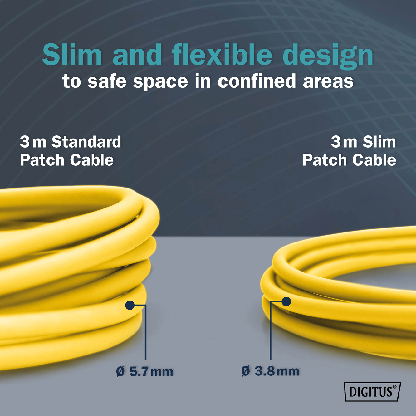 CAT 6A F-FTP Slim patchkabel, 3 m, geel, 10 stuks - Afbeelding 6
