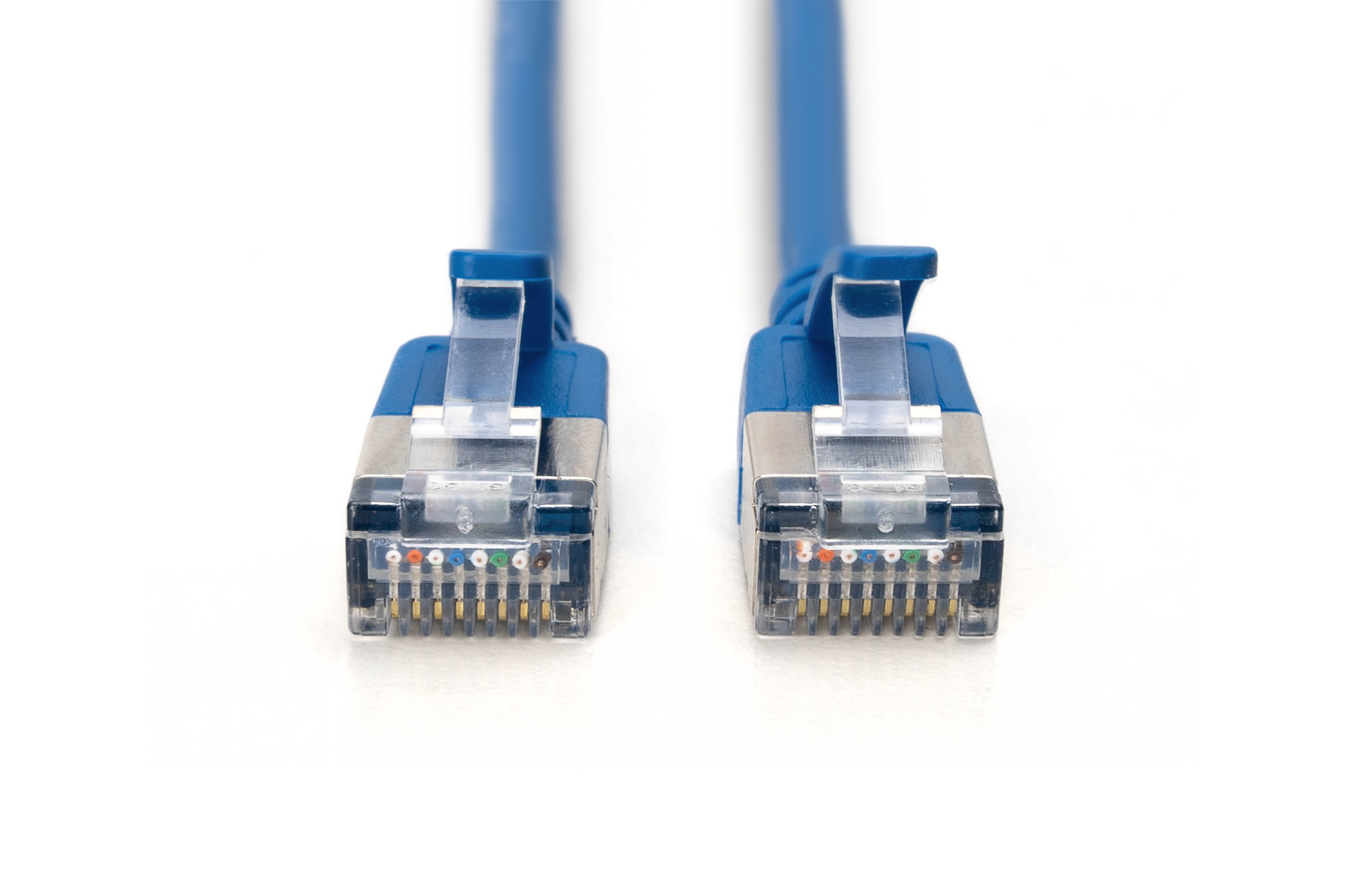 CAT 6A F-FTP Slim patchkabel, 5 m, blauw, 10 stuks - Afbeelding 2