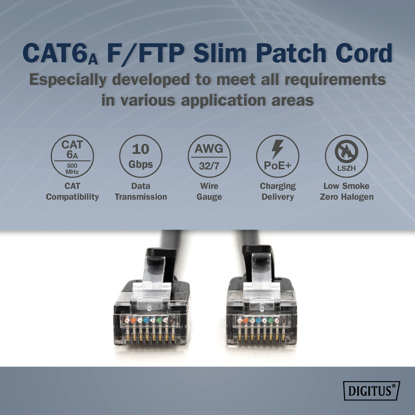 CAT 6A F-FTP Slim patchkabel, 5 m, zwart, 10 stuks - Afbeelding 5