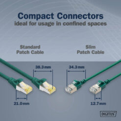 CAT 6A F-FTP Slim patchkabel, 5m, groen - Afbeelding 5