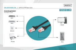 Alternative view of CAT 6 S/FTP-patchkabel, 0,25 m, zwart