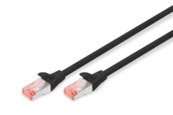 CAT 6 S/FTP-patchkabel, 0,5 m, zwart