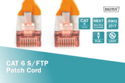 CAT 6 S/FTP-patchkabel, 0,5 m, oranje - Afbeelding 3
