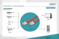 CAT 6 S/FTP-patchkabel, 0,5 m, rood - Afbeelding 3