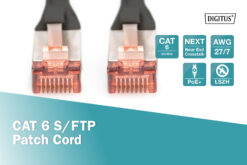 Alternative view of CAT 6 S/FTP-patchkabel, 3 m, zwart