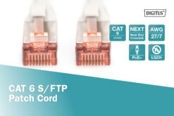 CAT 6 S/FTP-patchkabel, 5 m, wit - Afbeelding 4