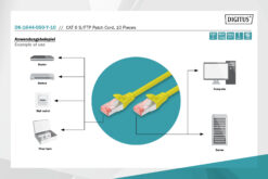 CAT 6 S/FTP-patchkabel, 5 m, geel, 10 stuks - Afbeelding 3