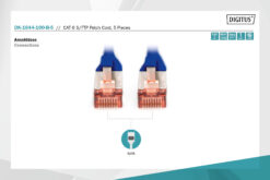 CAT 6 S/FTP-patchkabel, 10 m, blauw, 5 stuks - Afbeelding 3