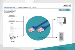 Alternative view of CAT 6 S/FTP-patchkabel, 10 m, blauw, 5 stuks