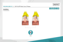 Alternative view of CAT 6 S/FTP-patchkabel, 10 m, geel, 5 stuks