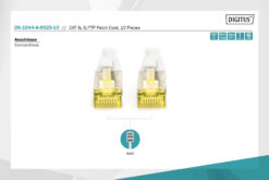 CAT 6A S/FTP-patchkabel, 0,25 m, grijs, 10 stuks - Afbeelding 4